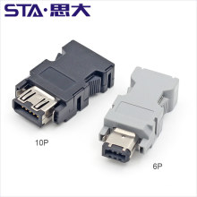 Conector electrónico scsi tipo soldadura IEEE 1394 SM de 10 pines